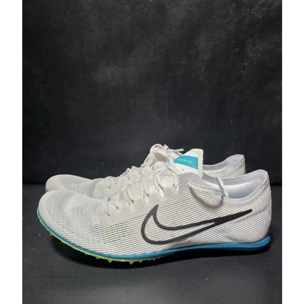 Nike Zoom Mamba 6 "White Bright Spruce" DR2733-102 Track Cleats size 12 - Picture 2 of 5